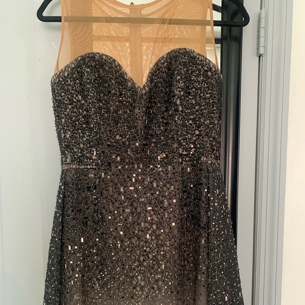 Umit collection black and nud dress long size 10